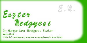 eszter medgyesi business card